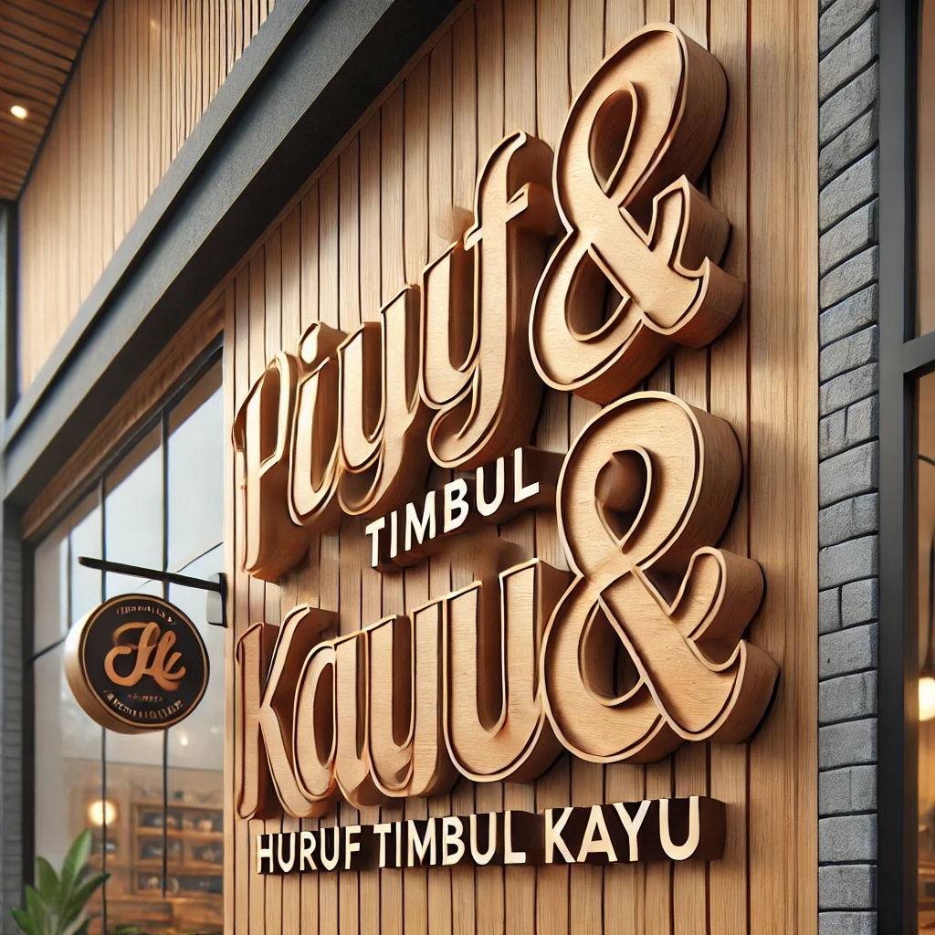 huruf timbul kayu