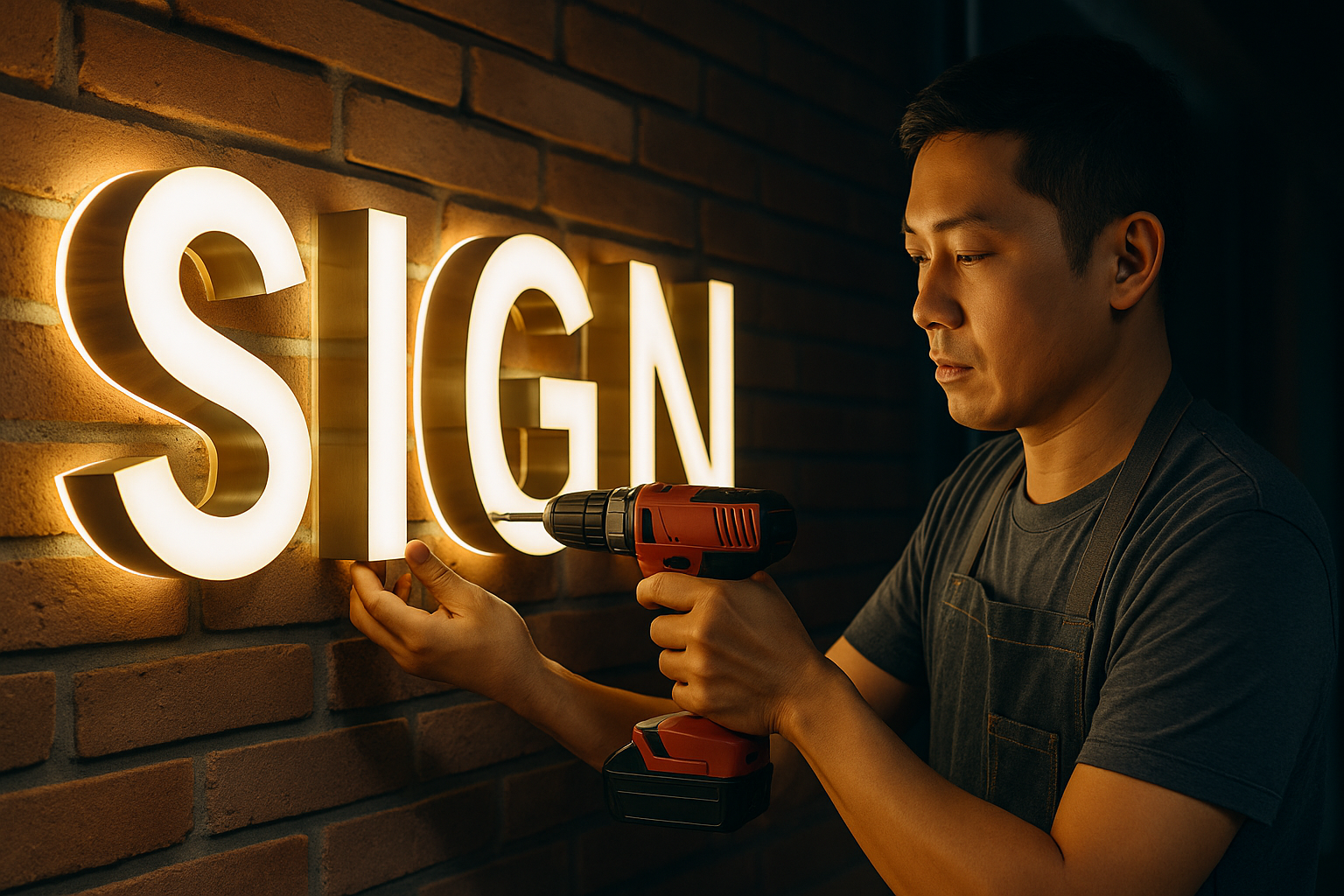 Cara Pemasangan Huruf Timbul Backlight untuk Toko Modern
