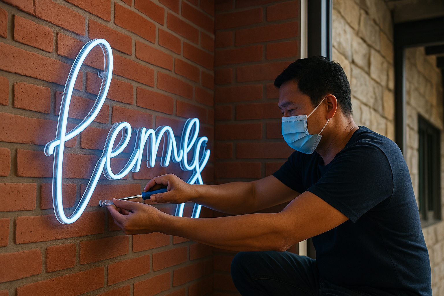 Cara Instalasi Neon Sign
