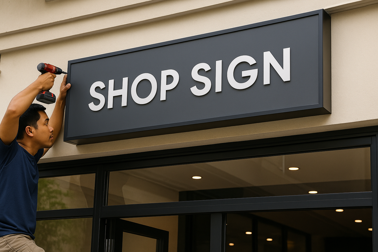 Cara Pemasangan Shop Sign