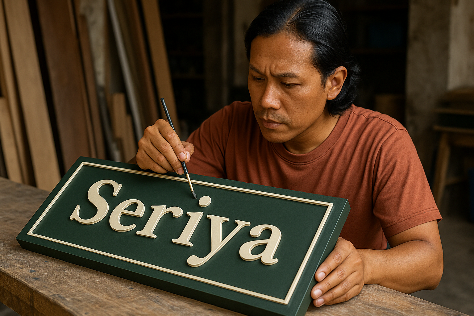 Membuat Papan Nama Toko