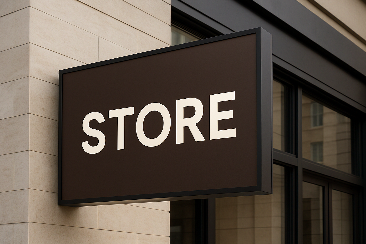 Papan Nama Toko Persegi Panjang