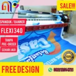 Cetak Spanduk/ Print Banner/ Baliho Online Murah Hires Flexi 340