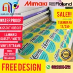 Cetak Stiker, Stiker Label, Sticker Label Vinyl Kemasan Anti Air – 12.5×3.5