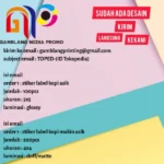 Cetak Stiker, Stiker Label, Sticker Label Kemasan Produk Transparan – 5 x 4.5 - Image 5