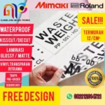 Cetak Stiker, Stiker Label, Sticker Label Kemasan Produk Transparan – 5 x 4.5